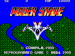 Power Strike title screen for Sega Master System